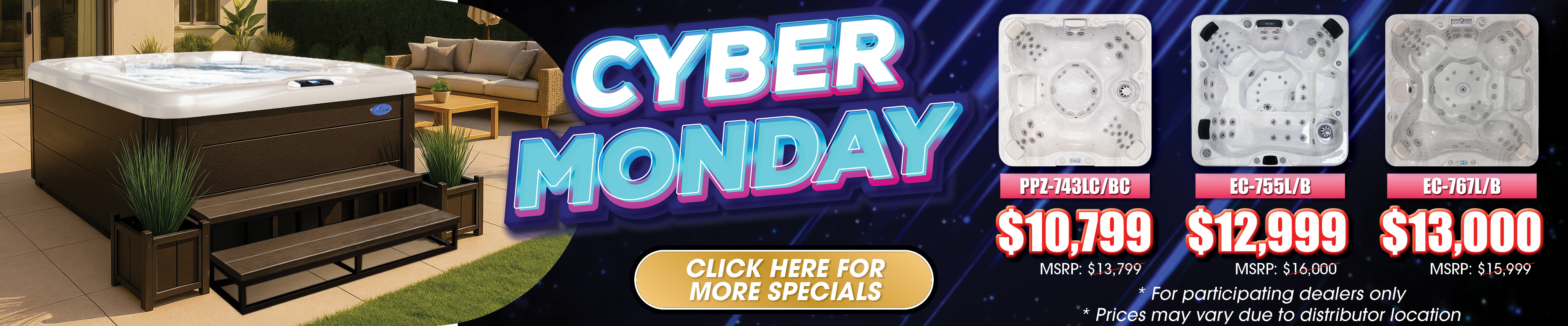 Calspas hot tub being used in a family setting - Jupiter