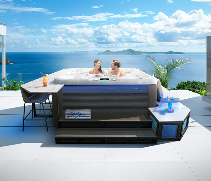 Calspas hot tub being used in a family setting - Jupiter
